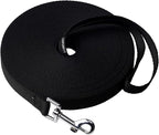 Dog/Puppy Obedience Recall Training Agility Lead - 15ft 20ft 30ft 40ft 50ft Training Leash - Great for Play, Camping, or Backyard - Black 40ft (40Feet, Black)