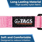 GoTags Personalized Cat Collar with Embroidered Name and Number, Safety Breakaway Buckle Snag-Proof Design, Adjustable Customized Nylon ID Collar with Bell for Cat or Kitten, 5 Color Options