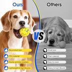 VINGVO Large Dog Balls Tennis Ball Toys 4 PCS Dogs Toys for Aggressive Chewers, 3" Teething Chew Toys Water Floating Ball Toy Bouncy Fetch Balls for Large Medium Small Dog and Puppies (4 Round)