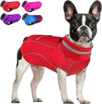 Doglay Dog Winter Coat, Waterproof Dog Jacket with Pocket, Reflective Turtleneck Pet Winter Jackets, Warm Puppy Snow Jacket for Small Medium Large Dogs