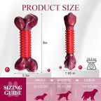 Apasiri Tough Dog Toys for Aggressive Chewers Large Breed, 2-Pack Dogs Chew Toys for Large Medium Dogs, Nylon and Rubber Dog-Bones for Teething Chew, Beef Flavor, for Doggo 20-80 lbs