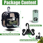 Dog Waste Bag Dispenser Pet Poop Bags Holder for Doggie Waste Bags Dispensers Soft Fabric Zipper Small Doggy Puppy Pouch for Leash Accessory Attachment with Carrier,No-puxfb