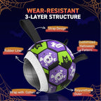 QDAN Halloween Dog Toys Balls, Soccer Ball with Straps for Dog Birthday Gift, Puppy Toy for Small Medium Breed (8 Inch)