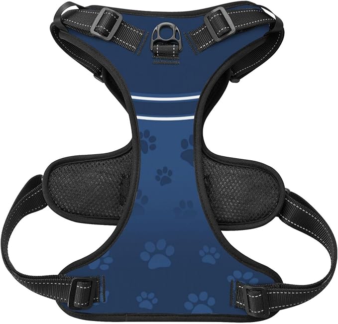Custom Indianapolis Dog Harness with Reflective Stripes Personalized Name and Number Dog Vest Harness with Pet Traction Rope for Small Medium Large Dog