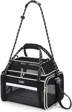 Lekereise Top Expandable Pet Carrier TSA Airline Approved Soft Sided Underseat Up to 12lbs Travel Carriers for Small Cats and Dogs with Convertable Dog Leash and Anti-Scratch Mesh