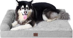 EHEYCIGA Memory Foam Dog Bed XXL, Extra Large Dog Bed Orthopedic with Washable Removable Cover, Waterproof Giant Pet Bed Couch for Jumbo Dogs, 48x36x7 Inches, Grey