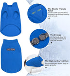 BEAUTYZOO Dog Fleece Vest Sweater Winter Jacket for Small and Medium Large Dogs with D-Ring Leash Cold Weather Coat Hoodie for XS S M Dogs Boy or Girls, Navy Blue XL