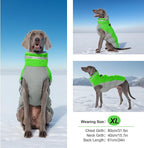 Warm Dog Coats for Large Dogs, Waterproof Dog Jacket with Harness Built in, Zipper Clousure, Fleece Lining, Turtleneck, for Cold Weather, Pet Snowsuit for Border Collie, Golden Retriever- XXL