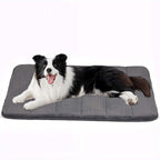 Dog Crate Pad for Large Dogs - 35x23 Orthopedic Dog Bed with Memory Foam, Washable Water-Resistant Soft Pet Mat with Non-Slip Bottom, Grey
