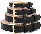 WHIPPY Leather Dog Collar for Small Medium Large Dog Adjustable Soft Breathable Leather Padded Puppy Collar with Alloy Buckle Heavy Duty Waterproof Classic Dog Pet Collar,Black,S