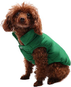 ASENKU Dog Winter Coat - Waterproof Windproof Dog Jacket, Warm Snowproof Doggie Puffer Vest for Cold Weather, Lightweight Snow Coats for Small Medium Large Dogs (XL, Green)
