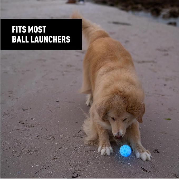 Nite Ize GlowStreak Rechargeable LED Ball - Rubber Dog Toy - Motion-Activated & Waterproof Design - 9 Hours of Runtime - Premium Dog Toys - Disc-O