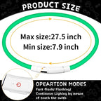 Weewooday 3 Pcs Dog Collar LED USB Rechargeable Lights Dog Necklace Collars Doggy Lights for Night Walking Adjustable Safety Lamp Pet Collars for Large Medium Small Puppy Pet(3 Colors,Classic Style)