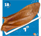 Jack&Pup Natural Half Pig Ears for Dogs Large, Pigs Ears for Dogs - Premium Dog Ear Treat - Dog Chew Treats for Large and Small Breeds (18 Pack)