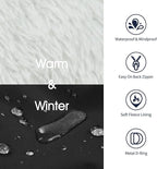 IECOii Dog Jacket Winter Harness Built in -Black,XXXLarge- Zip Up Dog Coat Winter Clothes for Large Dogs Waterproof, Dogs Snowsuit Snow Jacket D-Rring Labrador German Shepherd Doberman Rottweiler