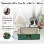 Large Dog Toy Basket Collapsible Pet Toy Box Fabric Trapezoid Dog Toy Bin Storage for organizing pet Toys/Blankets/leashes/Rope Toys/Clothing-Can be Personalized-Green