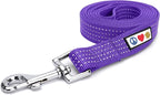 Pawtitas 6 FT Comfortable Dog Leash - Reflective Handle, Heavy Duty Training Leash for Puppies & Small Dogs - Purple