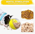 Enrichment Interactive Dog Treat Toy - Level 1 Mental Stimulation for Dogs, Dog Toys for Boredom Busy (Beginner-Yellow 5.6" Squeaky Ball)