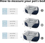 INVENHO Small Dog Bed Rectangle Washable Orthopedic Soft Calming Sleeping Durable Pet Cuddler with Anti-Slip Bottom