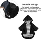 Dog Raincoat rain Jacket Raincoat Dogs Waterproof Small Medium Breeds Zip Closure Storage Pocket Harness Hole Black XL