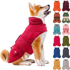 KYEESE Dog Coat Warm Pet Winter Puffer Coat with Leash Hole Windproof Dog Coats for Small Dogs Soft Pet Sweater for Cold Weather Waterproof Dogs Jacket with Fleece Lined Thick Cat Clothes with Pocket