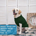 Mihachi Turtleneck Dog Sweater - Winter Coat Apparel Classic Cable Knit Clothes with Leash Hole for Cold Weather, Ideal Gift for Pet in New Year Army Green Medium