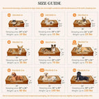 Comfort Expression Orthopedic Dog Bed for Extra Large Dogs 53x42 Inch, Waterproof Supportive Egg Crate Foam XXL Pet Bed with Removable Bolsters, Dog Couch with Washable Cover & Non-Slip Bottom, Orange