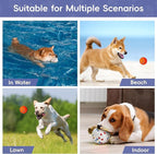 Dog Balls Tennis Balls for Dogs, Dog Toys for Aggressive Chewers, Durable Rubber Teething Chew Toys Water Floating Ball, Interactive Fetch Ball for Large Medium Small Dogs, Pets
