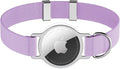 AirTag Cat Collar,Ultra Elastic Cat Tracker Collar with Apple Air Tag Holder, [Lightweight][Scratch Resistant] Stepless Adjustable GPS Pet Collar for Cats Kittens (Purple)