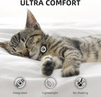 Waterproof Airtag Cat Collar, Reflective Cat Airtag Collar with Bell, Breakaway Cat collar AirTag Holder, Lightweight Kitten Collar for Apple Air tag, Cat GPS Collars for Girl Boy Cats, Kitten (Black)