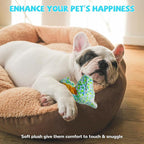 Crinkle Dog Toys Squeaky Plush No Stuffing Cute Puppy Stuffless Tough Rop Pull Toy, Fun Dog Stuffed Animals Durable Chew Set for Small Medium Large Pup (Large, Lizard)