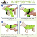 Queenmore Large Dog Sweater, Soft Fleece Vest Pullover Jacket With Leash Hole, Warm Winter Clothes for Cold Weather, Dachshund Sweater for Large Dogs Cats Boy or Girl (Green, L)