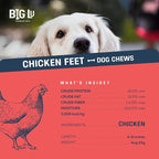 Big Lu – Nail-Free Chicken Feet Dog Chews, 100% Natural Single-Ingredient Treats, Rawhide-Free, Long-Lasting, Rich in Glucosamine and Chondroitin for Joint Health (100 Count)