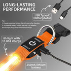 Super Bright LED Dog Collar - Fully Waterproof & Adjustable Glow Collar - USB-C Rechargeable for Night Walking, Safety - Flashing Lighted Collar for Dogs(Orange,M)