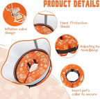 Elevated Inflatable Dog Cone Collar to Stop Licking, Dog Donut Collar After Surgery, Soft Dog Cone Alternative for Small Medium Large Dogs