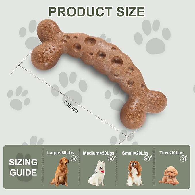 Dog Chew Toys for Aggressive Chewers 3 Pack Variety Flavored Indestructible Dog Bone Toy for Medium Large Breed to Keep Them Busy