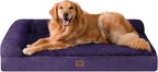 EHEYCIGA Memory Foam Dog Bed XLarge Sized Dogs, Extra Large Dog Bed Orthopedic with Washable Removable Cover, Waterproof XL Pet Bed Couch, 44x33x6 Inches, Purple