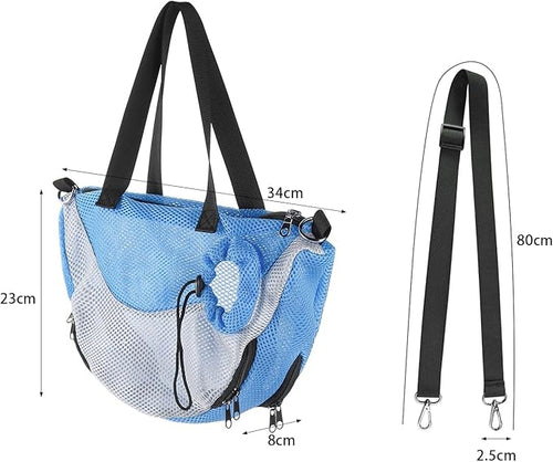 Adjustable Cat Bathing Bag Anti-Bite & Anti-Scratch Bath Washing Mesh Grooming Bag Shoulder Pet Carrier Hands-Free Bag for Small Cats