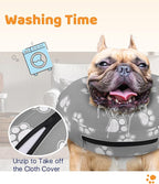 Supet Inflatable Dog Cone Collar for Large Medium Small Dogs, Soft Cone Collar for Dogs Cats, ECollar Doggie Neck Donut Dog Cone Alternative After Surgery