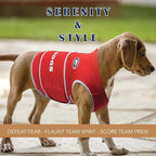 NCAA Georgia Bulldogs Dog Anxiety Calming Shirt Soothing Vest, for Dogs/Cats with Anxiety, Fears, Fireworks, Loud Noises, Dark, Lonely Keeps Dogs Calm & Feeling Safe, Relaxing Jacket, Large