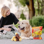 Jungle Calling Beef Tendons for Dogs, Duck Wrapped Tendons Dog Chews Long Lasting Hip and Joint Supplement for Dogs with Glucosamine (Knotted Bone)