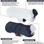 KYEESE Dog Coat Soft Pet Sweater with Leash Hole Waterproof Dog Coats for Large Dogs Windproof Dogs Jacket with Fleece Lined Warm Pets Clothes for Cold Weather Thick Pet Winter Puffer Coat with Pocket