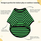 Geyoga 6 Pieces Dog Striped T-Shirt Cotton Breathable Pet Apparel Colorful Puppy Sweatshirt Clothes for Small to Medium Dogs Puppy(Dark Color,S)