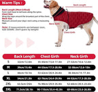 Nanaki Large Puffer Jacket for Dogs for Cold Weather-Warm Dog Winter Jacket with Leash Hole, Lightweight Windproof Puffer Vest with Hood for Outdoor Activities, Snowsuit Halloween Christmas, Red