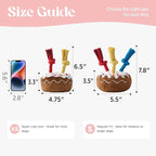 LE SURE Dog Birthday Cake Toy - Cute Squeaky Dog Birthday Toy for Gentle Chewers with Interactive Tug Rope, Plush Interactive Toy for Adult Dogs Birthdays Party, Standard, Milk Chocolate