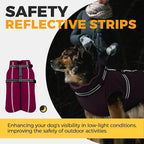 Lelepet Warm Dog Winter Coat Waterproof Dog Jacket with Harness Built in Windproof Reflective Fleece Jacket, Dogs Coats for Lage Dogs, Cozy Thermal Pet Snowsuit for Outdoor, French Bulldogs, Pink, L