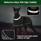 Dog Winter Coat Warm Padded Puppy Jacket Windproof Water Resistant Clothes for Small Medium Large Pets Christmas Sweater Outfit Vest(Green, S)