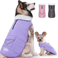 iBuddy Dog Winter Jackets with Fleece Vest,Waterproof Warm Dog Snow Jacket Windproof, Reflective Adjustable Pet Dogs Cold Winter Coat for Large Dogs Girl Boy