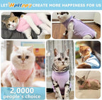 Cat Recovery Suit, Kitten Surgical Bodysuit for Abdominal Wound Anti Licking After Surgery, Pet Surgical Recovery Snugly Suit Cat Spay Recovery Suit Female for Small Male Female Cats Blue L
