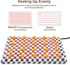 MIXJOY Heated Dog Bed, 11 Adjustable Temperature Dog Heating Pad Indoor with Timer, Pet Heated Mat for Dogs Cats, Electric Cat Heating Pad with Washable Cover, Heated Pet bed-28''x20'', Medium